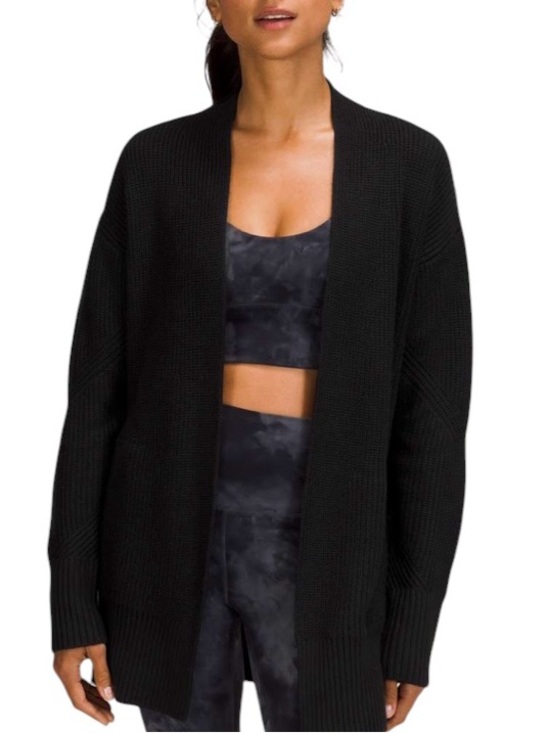 lululemon athletica Sweaters - Lululemon chunky knit open long line cardigan good condition